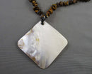 Shell & Tiger Eye Necklace (Vintage) H056-3