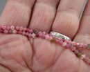 Pink Tourmaline Bicone Beads 3x2mm C213