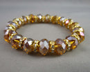 Faceted Glass Beaded Bracelet (Vintage) H135-1