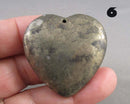You Choose! Pyrite Gold Heart Drilled Pendant