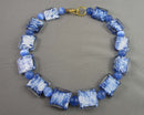 Cats Eye and Glass Beaded Necklace (Vintage) H135-5