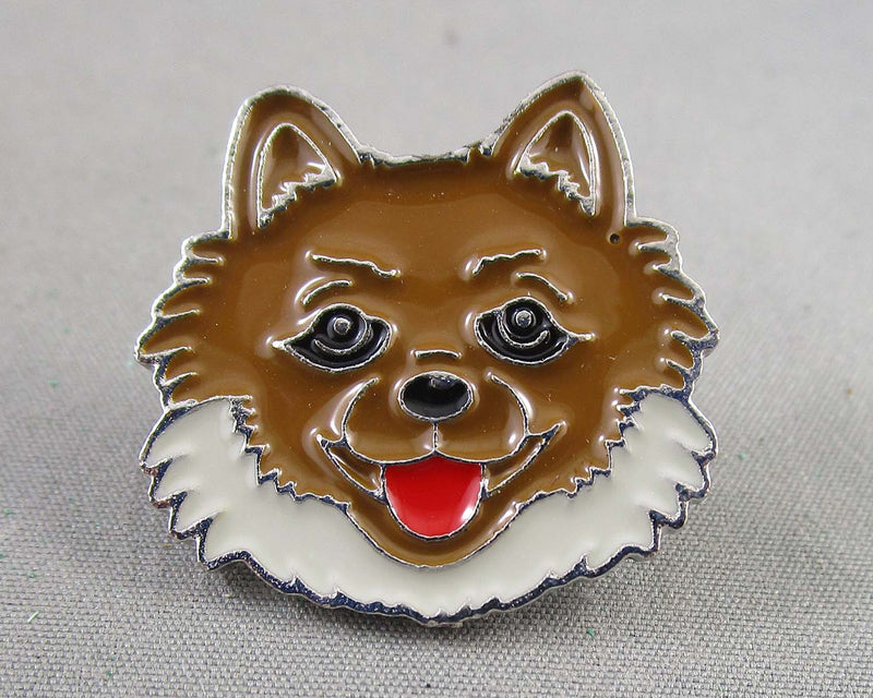 Pomeranian Dog Enamel Pin 1pc (BIN 77)