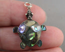 Abalone Turtle Pendant 925 Sterling Silver H135-25