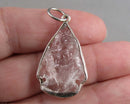 Clear Quartz Gemstone Pendant 925 Sterling Silver (Vintage) H136-1