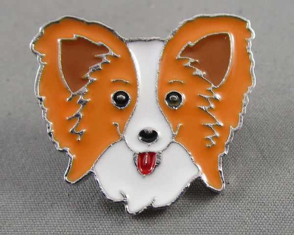 Papillion Dog Enamel Pin 1pc (BIN 74)