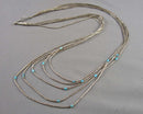 Multi Strand 925 Sterling Silver Necklace H136-3