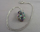 Rainbow Aura Quartz Gemstone Pendant Necklace H136-8