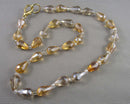 Aurora Borealis Glass Beaded Necklace (Vintage) H136-10