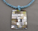 Abalone Shell Gemstone Pendant Necklace H136-13