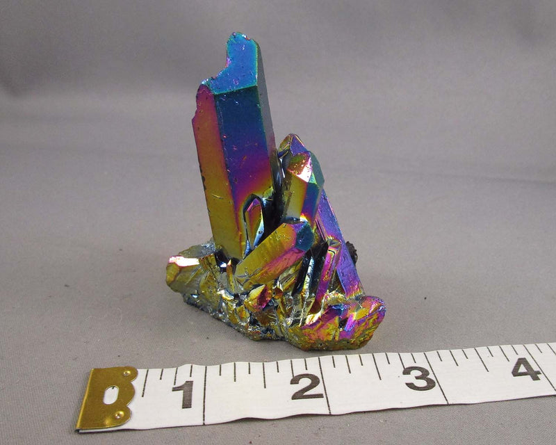 Rainbow Aura Quartz Crystal Cluster 1pc B020-4