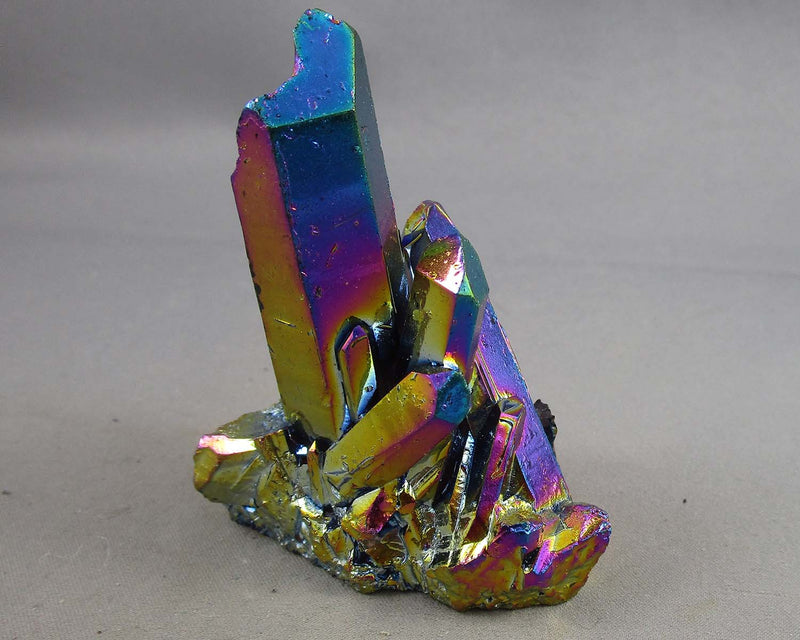 Rainbow Aura Quartz Crystal Cluster 1pc B020-4
