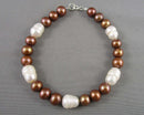 Pearl Gemstone Bracelet 925 Sterling Silver (Vintage) H137-1