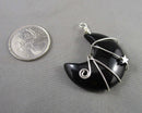 Black Obsidian Moon Pendant Z001