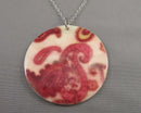 Shell Gemstone Pendant Necklace (Vintage) H137-17