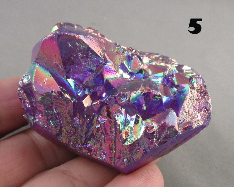 You Choose!  Lavender Aura Quartz Crystal Cluster 1pc