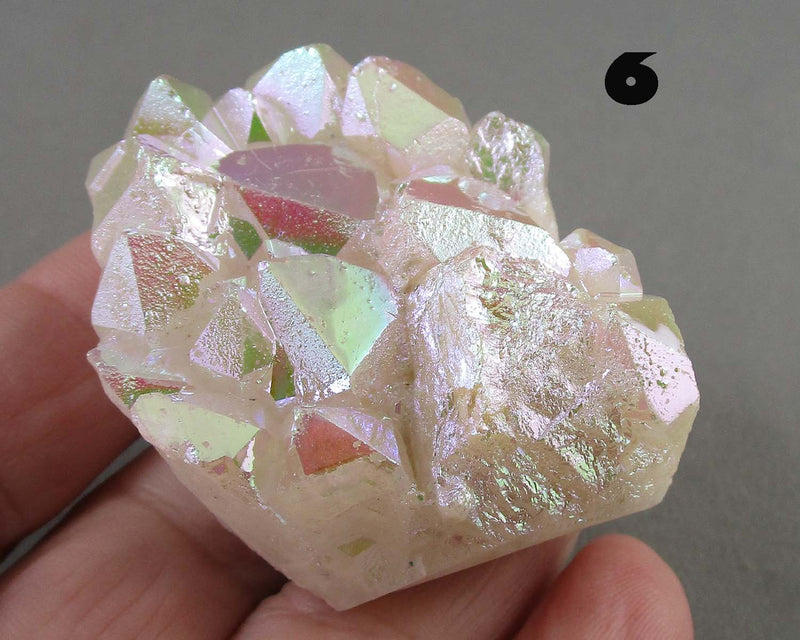 You Choose!  Angel Aura Quartz Crystal Cluster 1pc