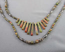 Unakite Gemstone Necklace (Vintage) 1pc H008-7