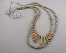 Unakite Gemstone Necklace (Vintage) 1pc H008-7