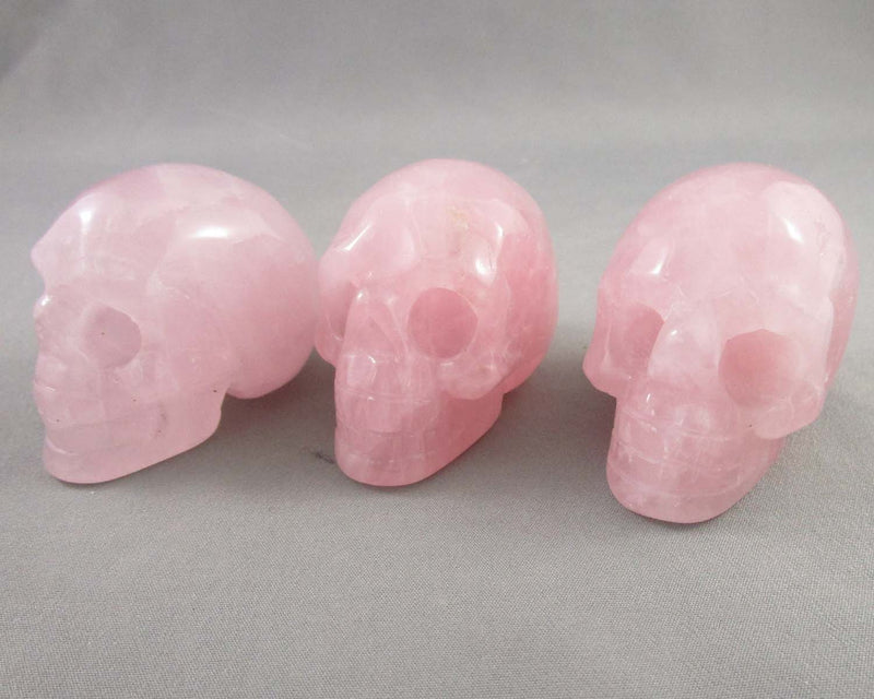 Rose Quartz Crystal Skull 2" E084