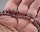 Lepidolite Gemstone Flat Oval Beads 6x4mm C376
