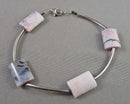Agate Stone Bracelet 925 Sterling Silver (Vintage) H008-21