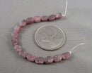 Lepidolite Gemstone Flat Oval Beads 6x4mm C376