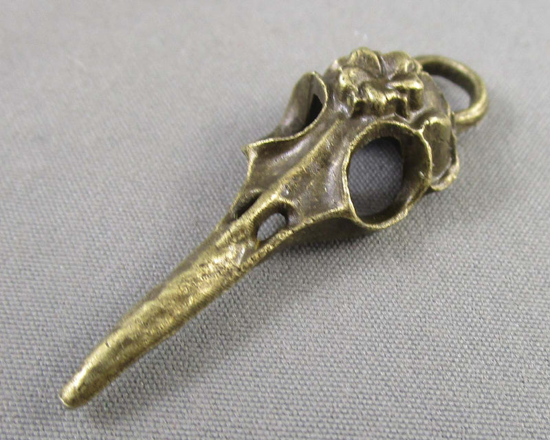 Bird Skull Charms Antique Bronze Tone 10pcs (G094-2)