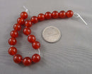 Carnelian Bead Strand Round Various Sizes
