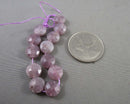 Lepidolite Gemstone Flat Round Beads 8x5mm C107