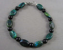 Chrysocolla Gemstone Bracelet (Vintage) H010-6