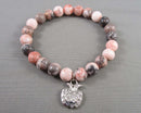 Pink Calcite Gemstone Bracelet (Vintage) H010-10