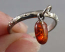 Amber Gemstone Ring Size 6.5 (Vintage) H010-11