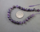 Amethyst Bead Strand Frosted Round Various Sizes