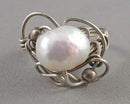 Natural Pearl Gemstone Ring Size 6 (Vintage) H010-13