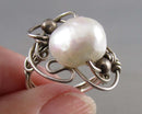 Natural Pearl Gemstone Ring Size 6 (Vintage) H010-13