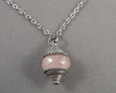 Rose Quartz Gemstone Pendant Necklace (Vintage) H010-22