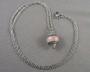 Rose Quartz Gemstone Pendant Necklace (Vintage) H010-22