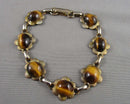 Tiger Eye Gemstone Bracelet (Vintage) H010-23