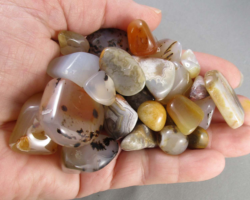 Natural Agate Polished Stones 5pcs J179**