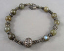 Labradorite Gemstone Bracelet (Vintage) H060-6
