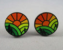 Rainbow Sunrise Stud Earrings H060-11