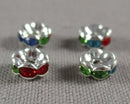 Rhinestone Rondelle Spacer Beads (Various Colors) 20pcs