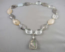 Sea Shell Gemstone Pendant Necklace (Vintage) H060-15