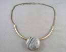 Labradorite Gemstone Pendant Necklace (Vintage) H060-16