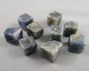 Raw Sapphire Beads 9mm Cube 3pc C245