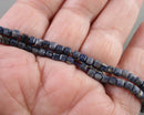 Sapphire 3mm Cube Beads C238