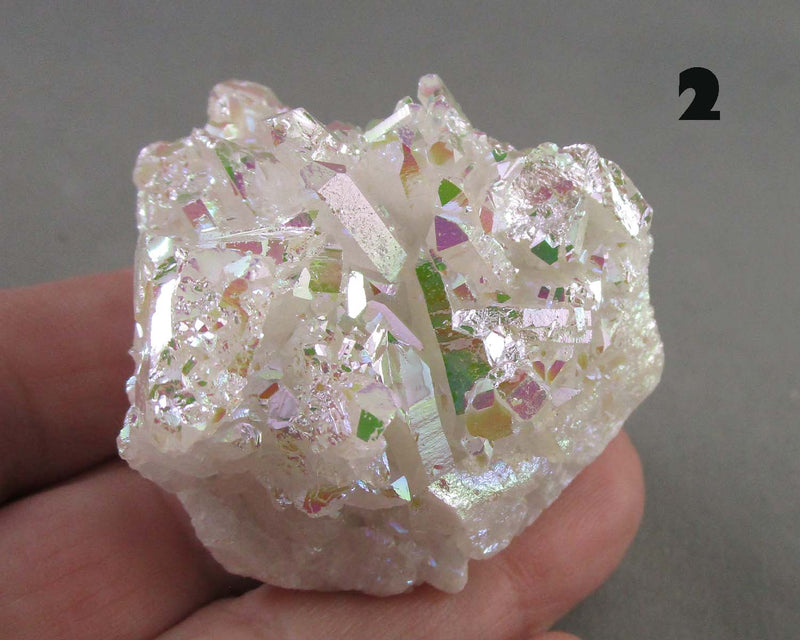 You Choose!  Angel Aura Quartz Crystal Cluster 1pc