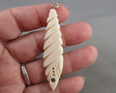 Hand Carved Bone Pendant (Vintage) H061-6