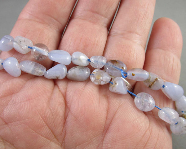 Blue Lace Agate Nugget Beads (C459)