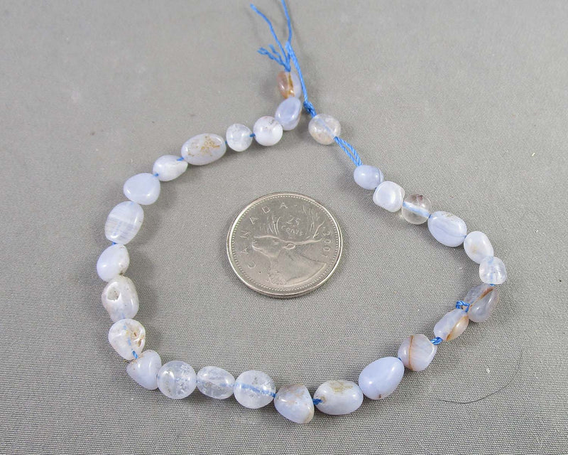 Blue Lace Agate Nugget Beads (C459)